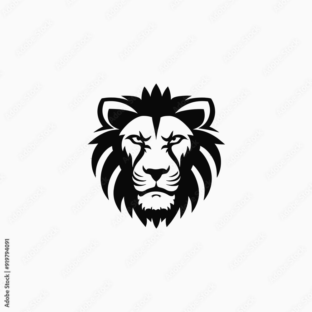 Lion face logo animal vector template illustration Lion face logo animal vector template illustration