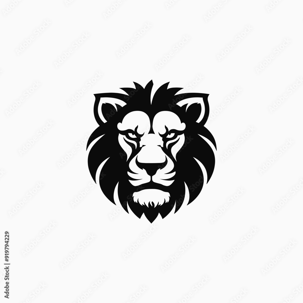 Lion face logo animal vector template illustration Lion face logo animal vector template illustration