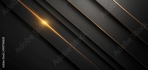 Abstract black and gold diagonal stripes background.