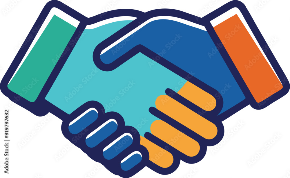 a minimalist handshake logo vector art illustration a minimalist handshake logo vector art illustration