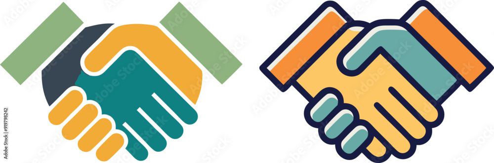 a minimalist handshake logo vector art illustration a minimalist handshake logo vector art illustration