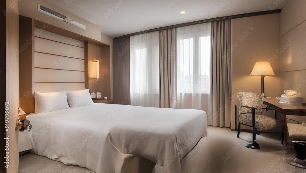 Aesthetic interior of the bedroom in the rays of the morning sun, Generative AI Aesthetic interior of the bedroom in the rays of the morning sun, Generative AI