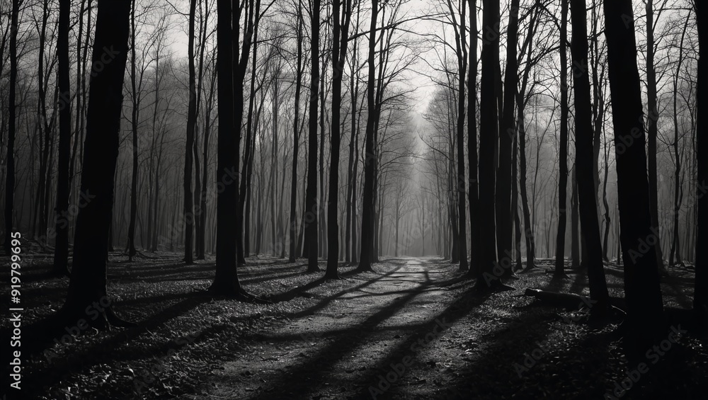 Naklejka premium Enchanted Forest Noir