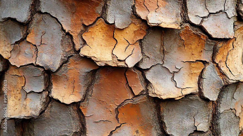 Macro shot of rugged pine bark, showcasing its unique texture and patterns Macro shot of rugged pine bark, showcasing its unique texture and patterns