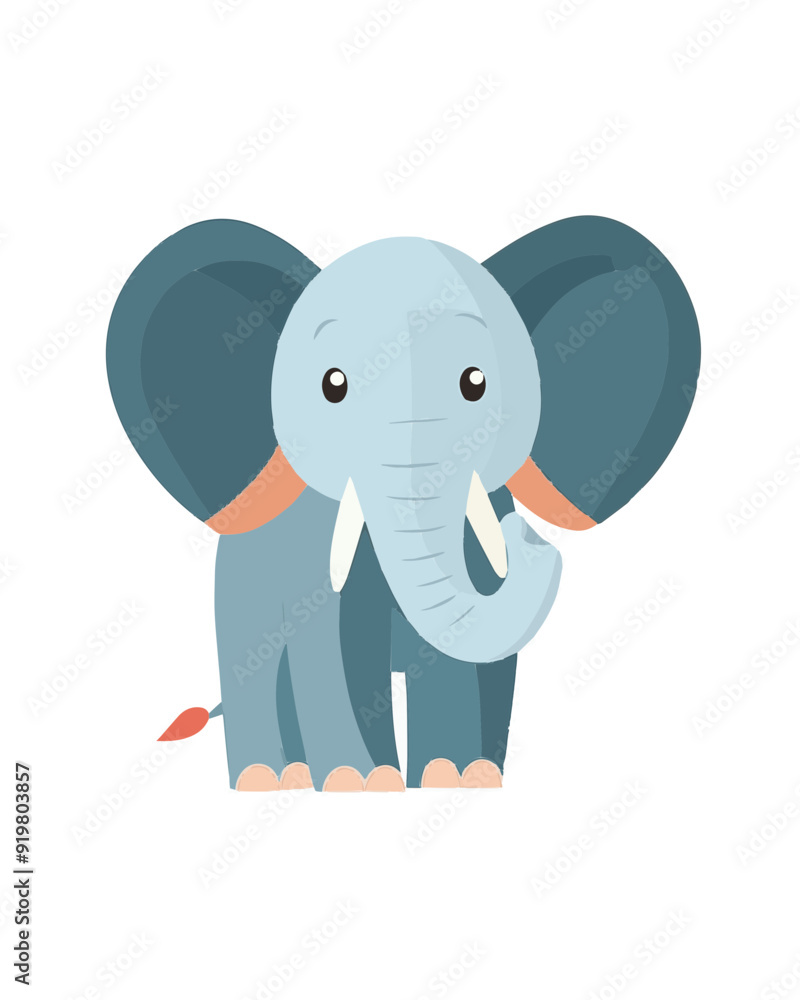 Fototapeta premium 2.5d elephant logo. Full hd animal vector logo isolated on a white background completely lossless resizable design