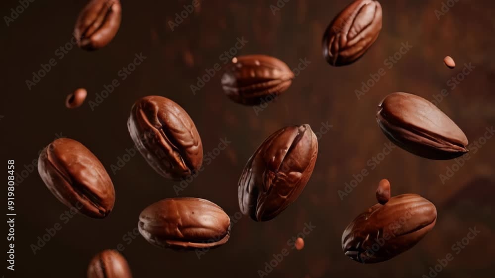 A close up of coffee beans in various stages of roasting A close up of coffee beans in various stages of roasting