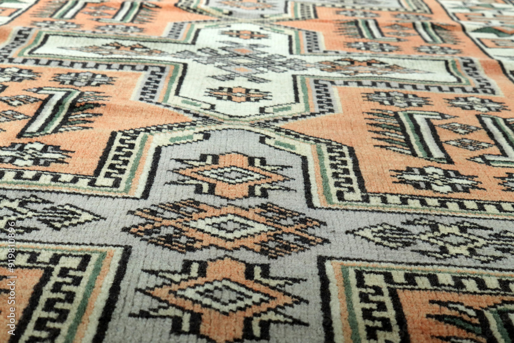 Obraz premium Textures and patterns in color from woven carpets