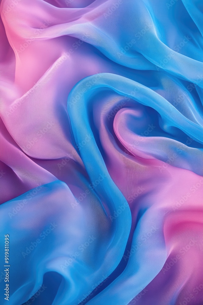 Obraz premium Pink and Blue Fabric Close Up