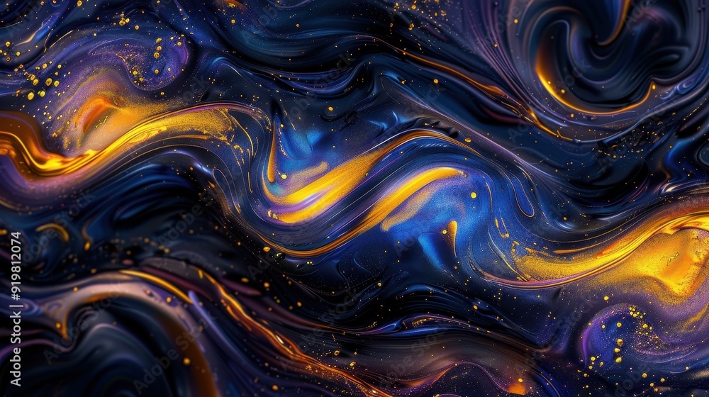 Abstract Swirling Colors with Gold Glitter Abstract Swirling Colors with Gold Glitter
