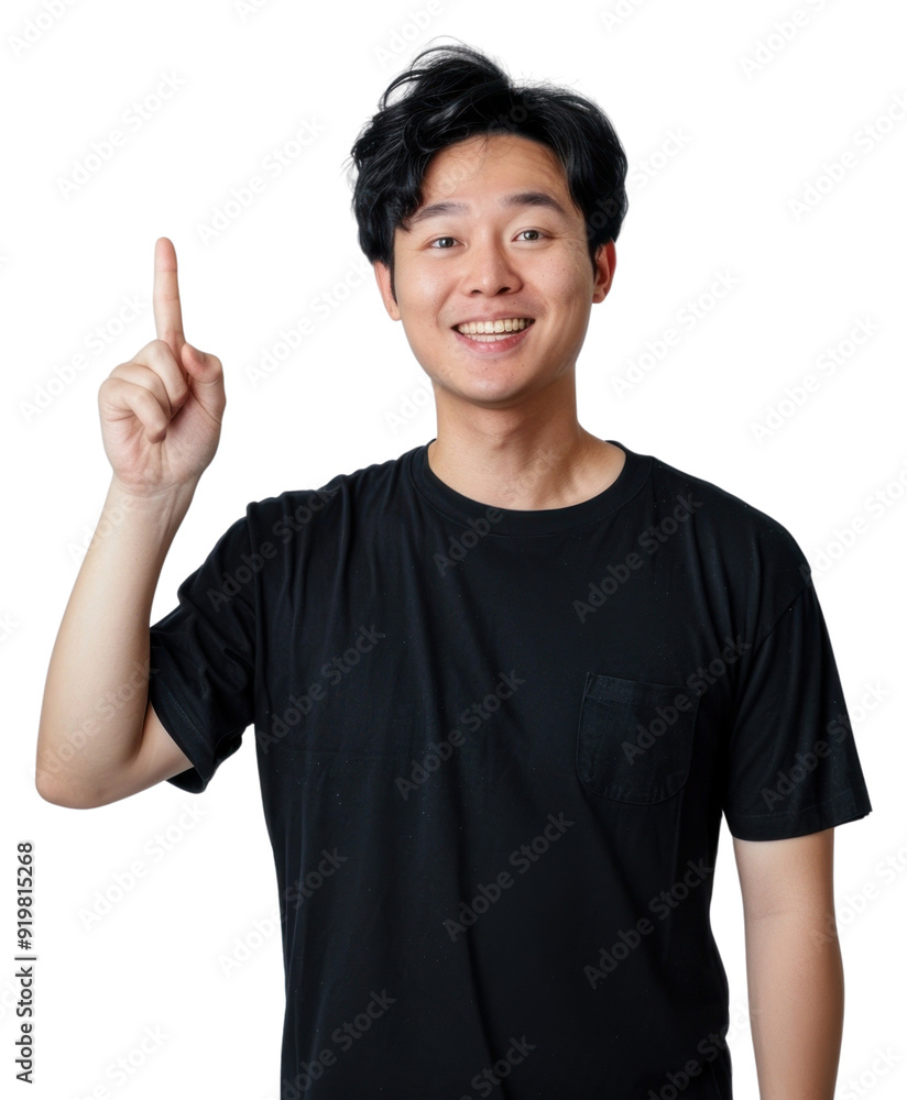 PNG Happy man pointing upward PNG Happy man pointing upward