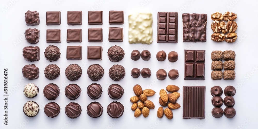Assorted chocolates and nuts Assorted chocolates and nuts