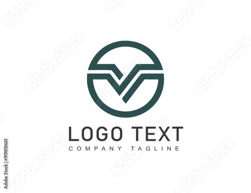 Modern minimalist symmetry logo concepts photo