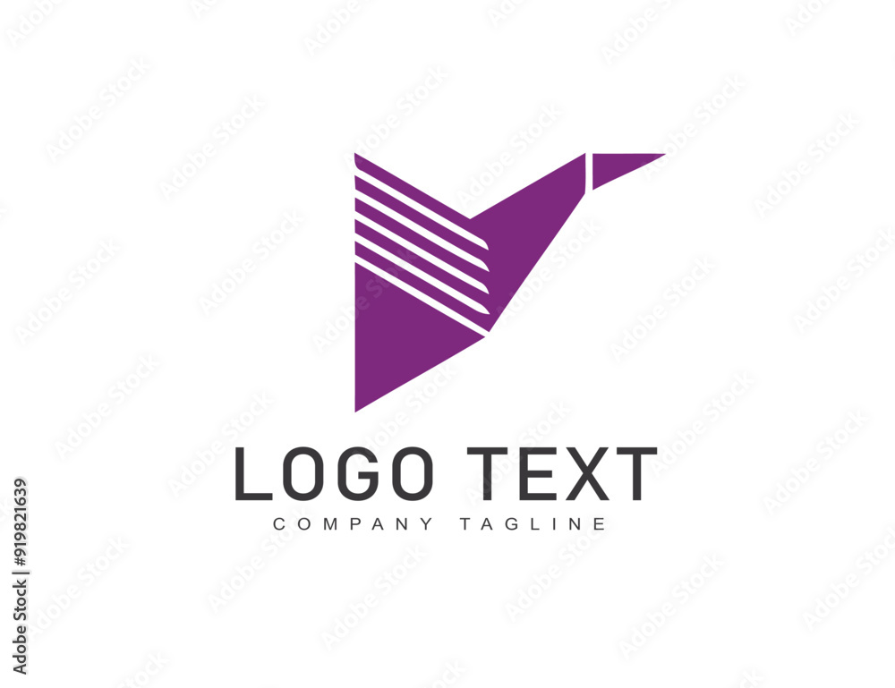 Abstract and elegant reflected lines logo Abstract and elegant reflected lines logo