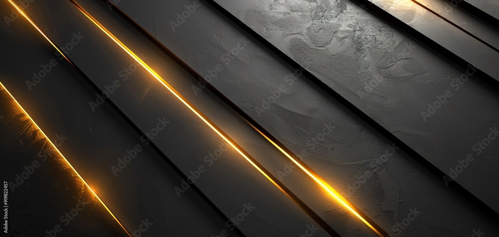 Black textured surface with glowing lines. Black textured surface with glowing lines.