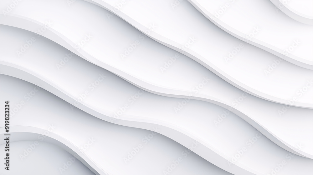 Elegant White Wavy Abstract Background Design with 3D Effect Elegant White Wavy Abstract Background Design with 3D Effect