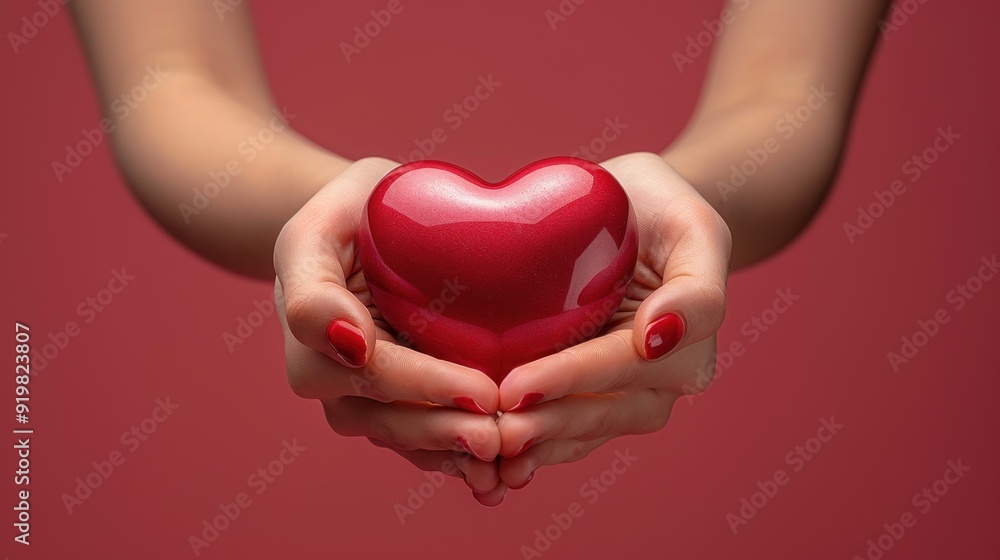 Red Heart in Hands Red Heart in Hands