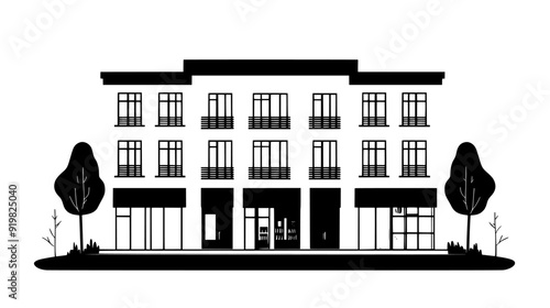 Victorian mansion with steep roof, gables, and large porch, vector illustration art