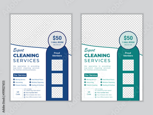 Modern Cleaning service agency editable flyer, house cleaning flier, home service template, pool, roof cleaning poster, office cleaning Housekeeping, wash, clean or home repair service marketing flyer