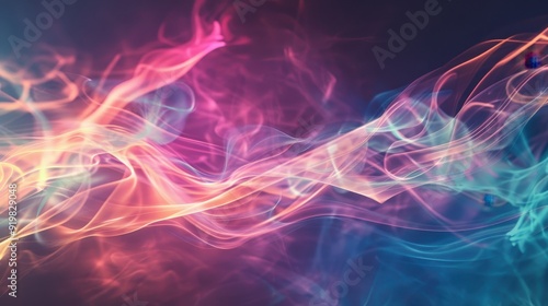 Abstract Smoke Art: Vibrant Hues of Pink, Blue, and Orange