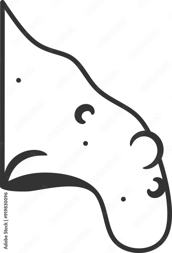 Witch Nose Illustration, Wart Lumpy Nose Witch Nose Illustration, Wart Lumpy Nose