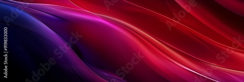 Fluid waves of red and purple blend beautifully, creating a mesmerizing abstract visual composition