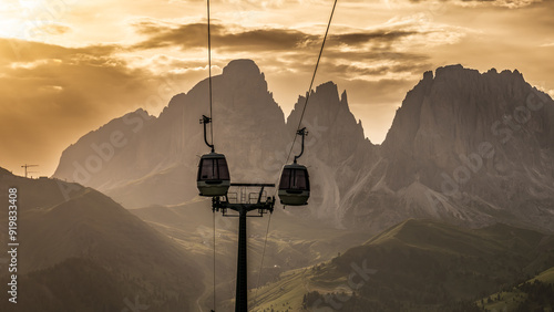 cable car in the mountains