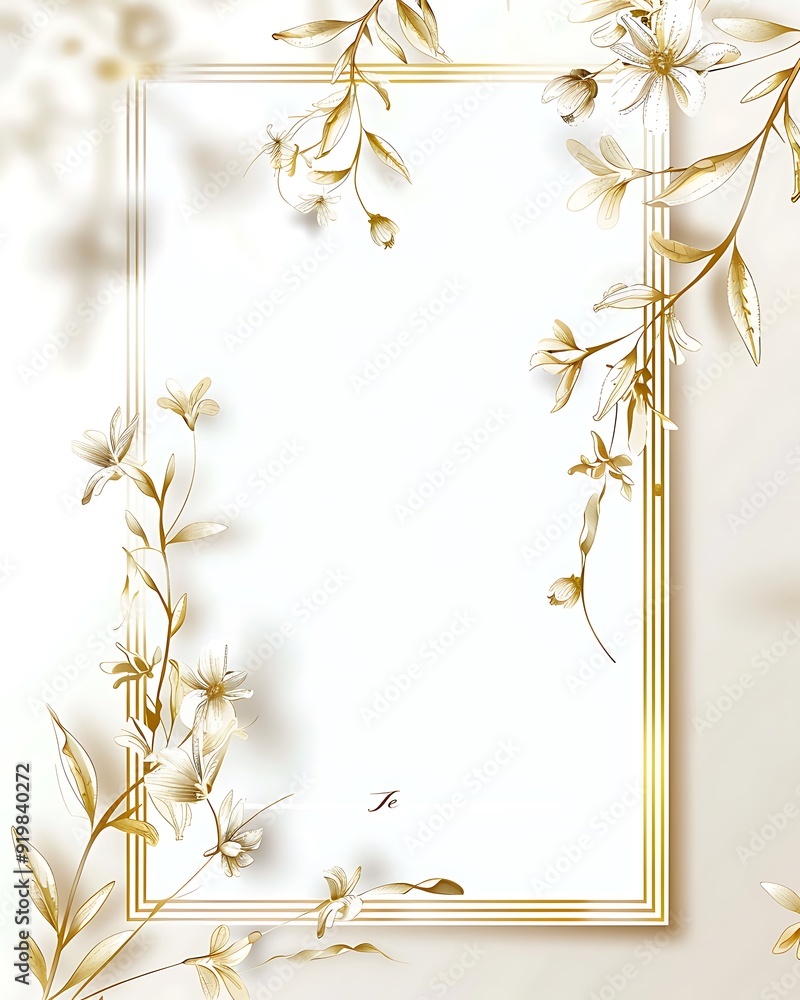 Obraz premium Wedding card with a simple and elegant design a blank space at the bottom for a message