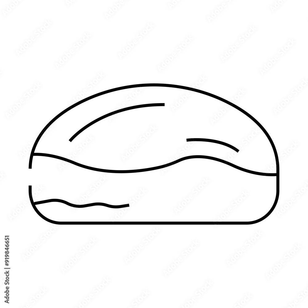 chocolate bun food meal line icon vector. chocolate bun food meal sign. isolated contour symbol black illustration chocolate bun food meal line icon vector. chocolate bun food meal sign. isolated contour symbol black illustration