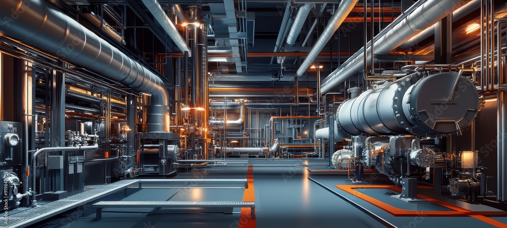 Industrial boiler room Industrial boiler room
