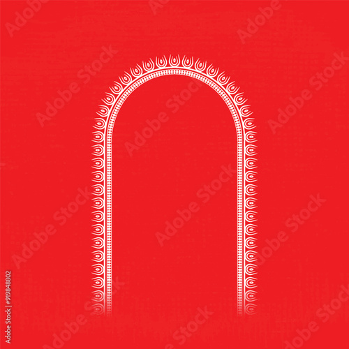 durga puja, festival. Poster, illustration Art, Durga Puja Background, Frame, Border, Sale.  

