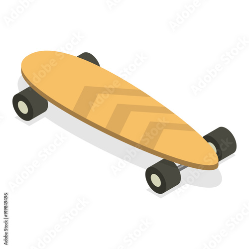 3D Isometric Flat Vector Set of Skateboards, Riding on Board. Item 1