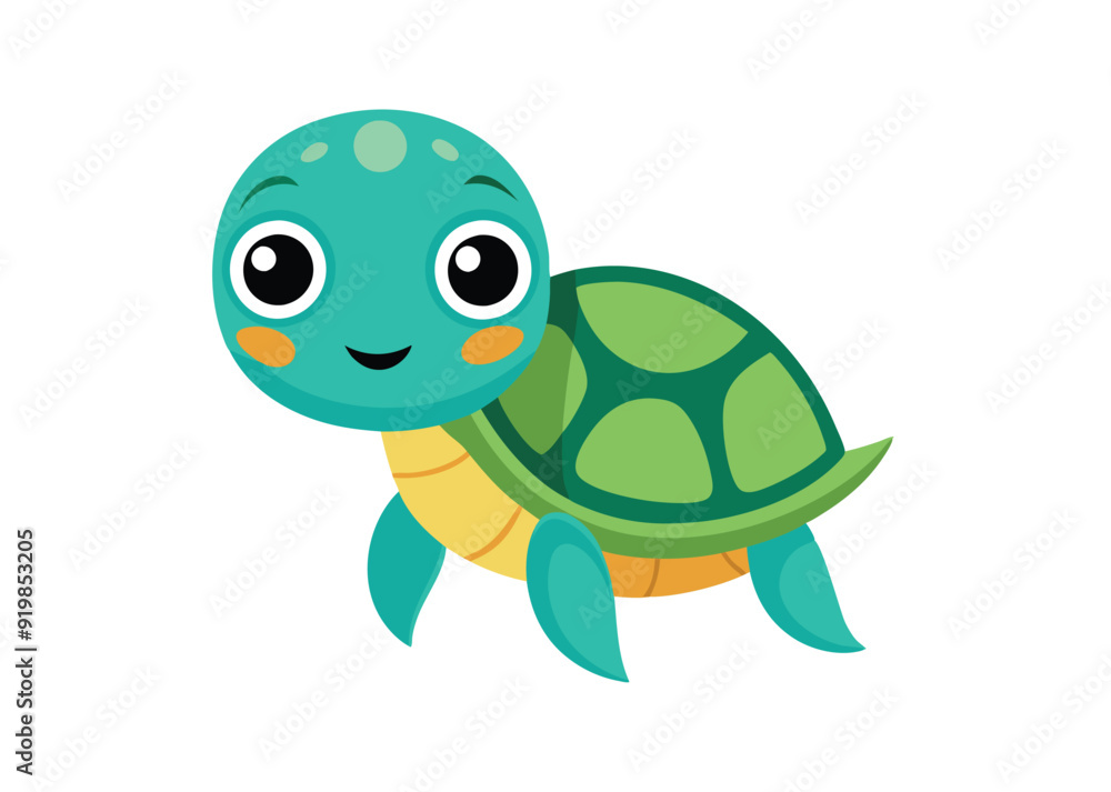 Obraz premium Adorable Turtle SVG Design for Cricut & Silhouette | Vector Clipart & Graphic Elements for T-Shirt Design