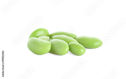 Wallpaper Mural Raw green edamame soybeans isolated on white Torontodigital.ca