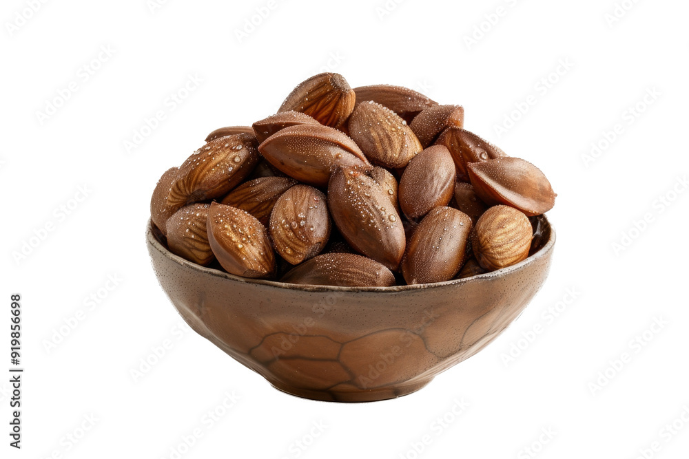 a bowl of nuts separated from white and transparent background a bowl of nuts separated from white and transparent background