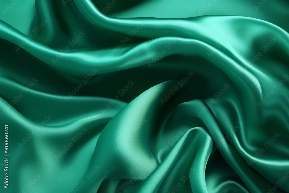 Processed collage of emerald green silk surface texture. Background for banner, backdrop Processed collage of emerald green silk surface texture. Background for banner, backdrop