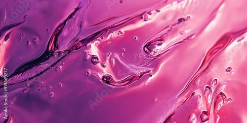 Pink Liquid Surface Close Up photo