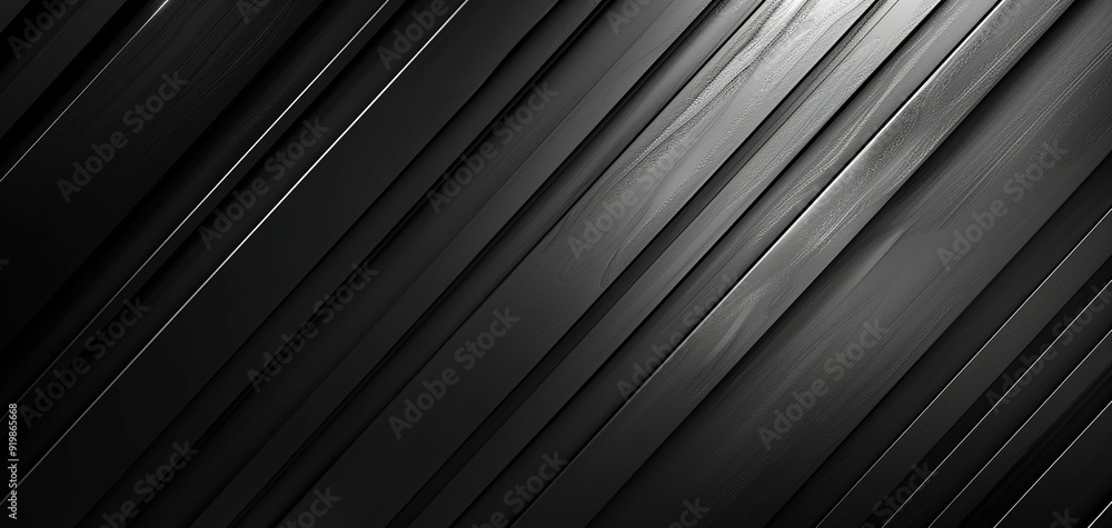 Obraz premium Abstract black and white striped diagonal background.