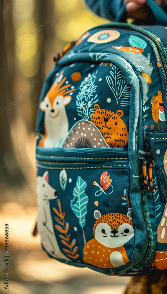 Colorful Animal-Themed Elementary School Backpack with Extra Toy and Snack Pockets Colorful Animal-Themed Elementary School Backpack with Extra Toy and Snack Pockets