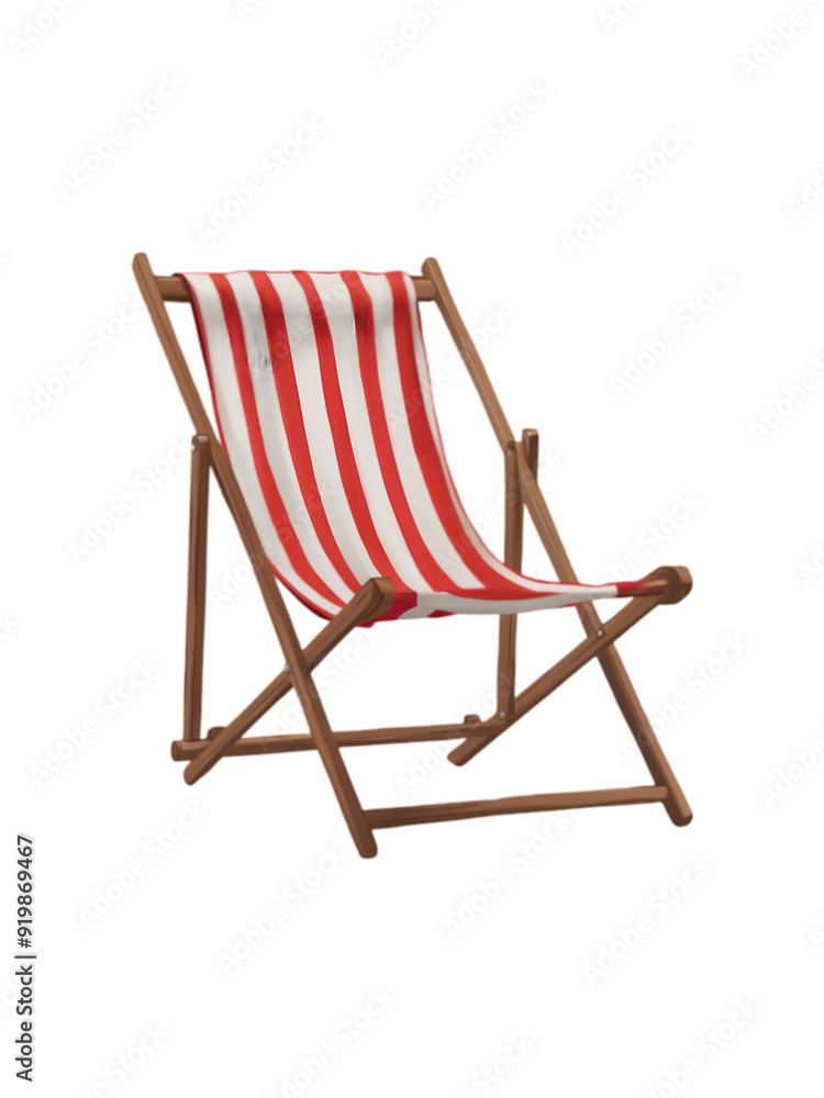 a beach chair isolated on a white background a beach chair isolated on a white background