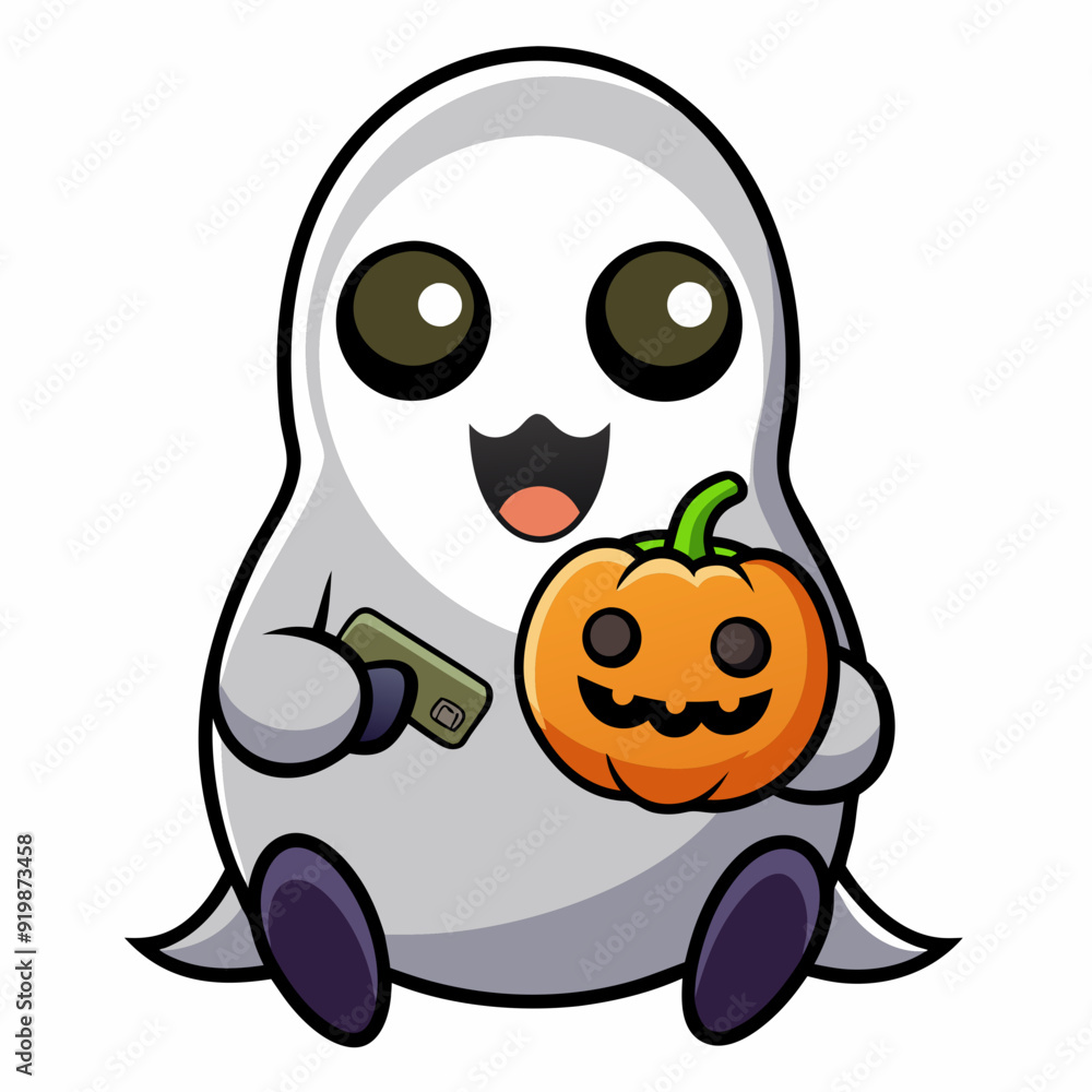 Fototapeta premium halloween pumpkin character