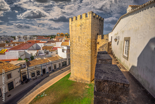 Loule - July 16, 2024: The Medieval Castle of Loulé in the South of Portugal