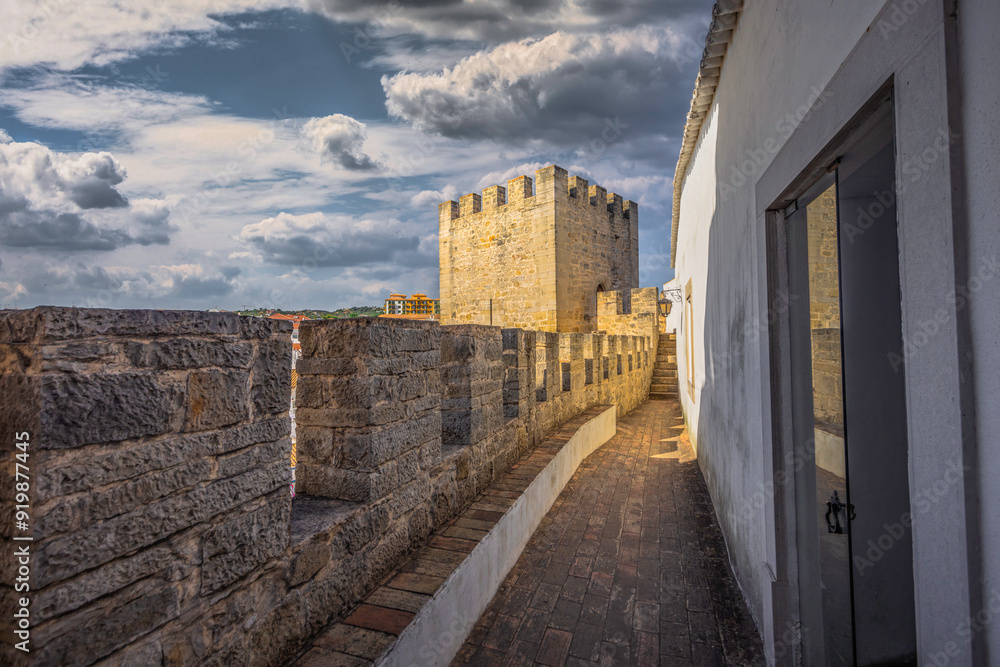 Obraz premium Loule - July 16, 2024: The Medieval Castle of Loulé in the South of Portugal