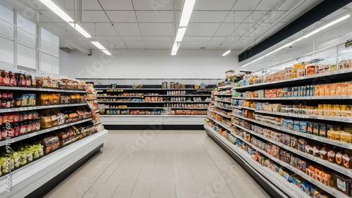 Modern Grocery Store Interior 