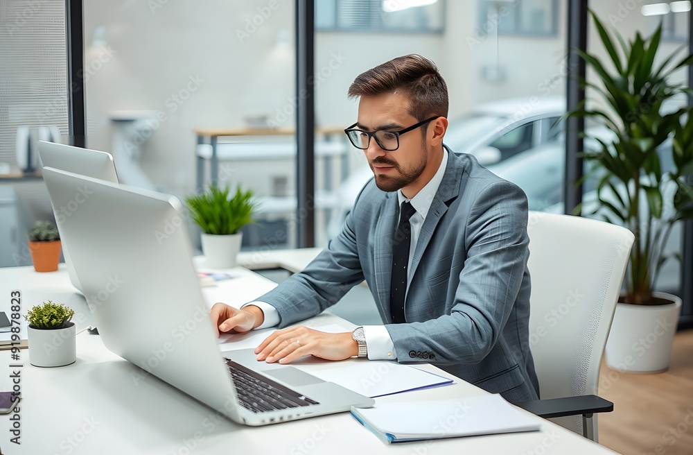 Professional Person working at a desk Professional Person working at a desk