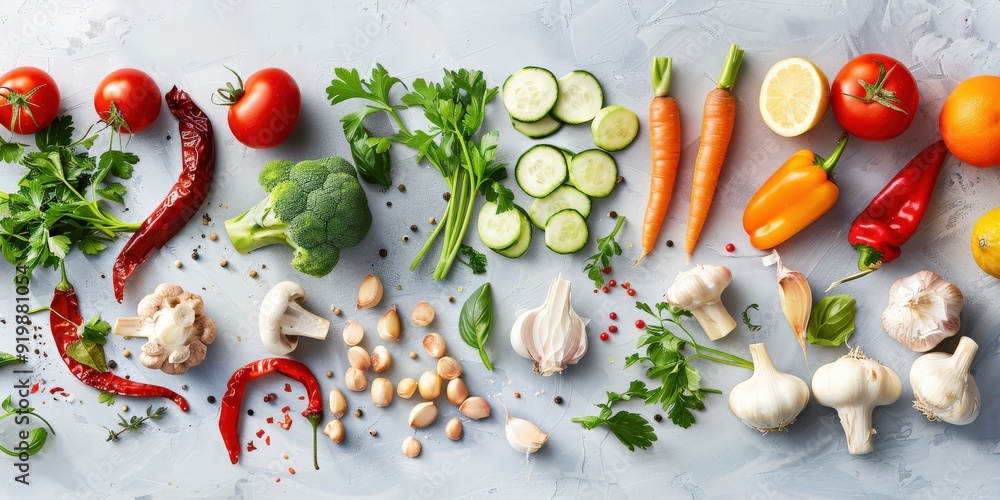 Soup Ingredients. Fresh and Healthy Vegetable Ingredients for Cooking Delicious Soup Soup Ingredients. Fresh and Healthy Vegetable Ingredients for Cooking Delicious Soup