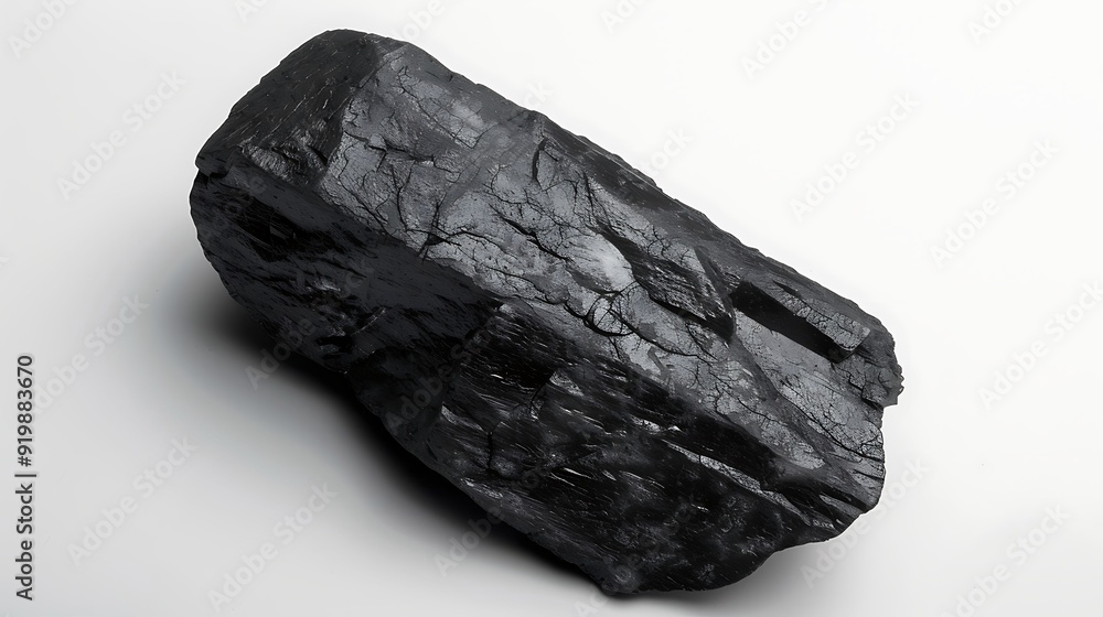 A close-up of a single piece of black coal, showcasing its rugged texture and deep color. A close-up of a single piece of black coal, showcasing its rugged texture and deep color.