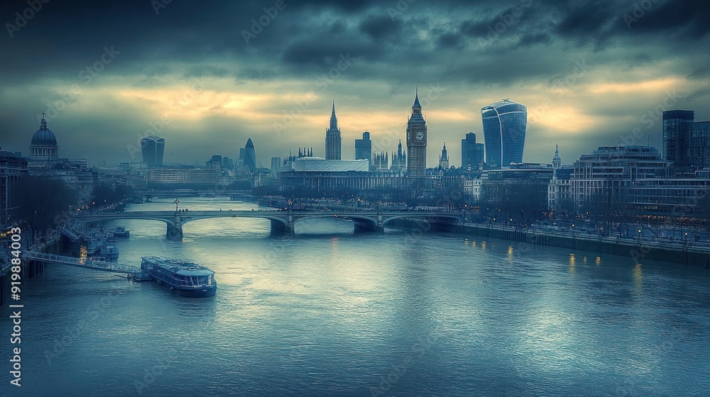 Fototapeta premium London Skyline at Dusk