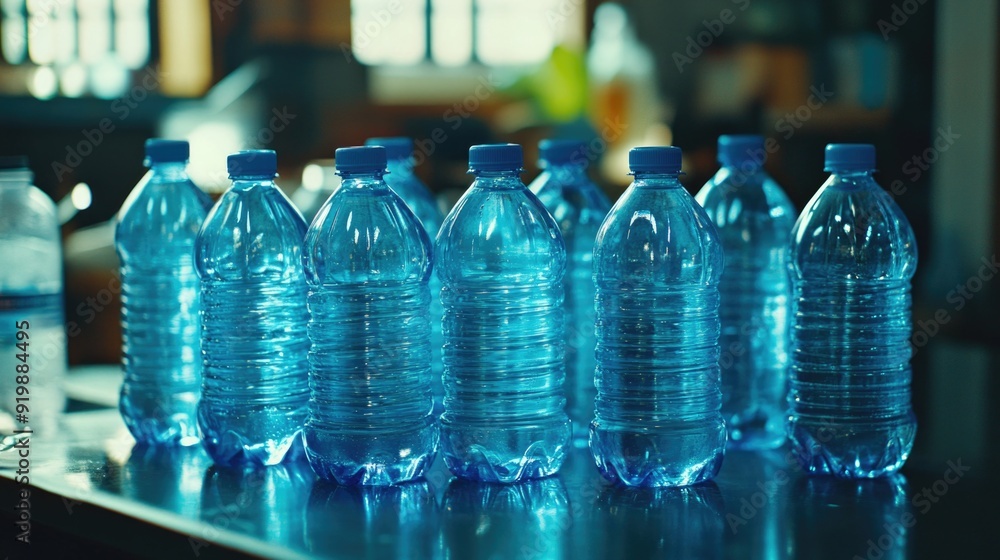 Water Bottles on Counter Water Bottles on Counter