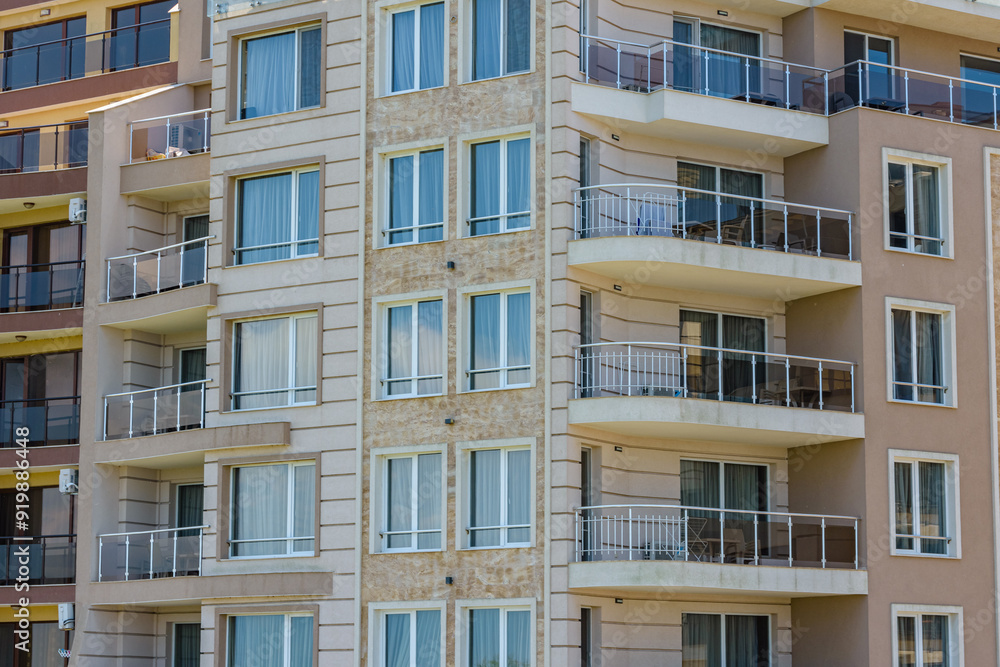 Modern residential building in a Sunny Beach, Bulgaria Modern residential building in a Sunny Beach, Bulgaria