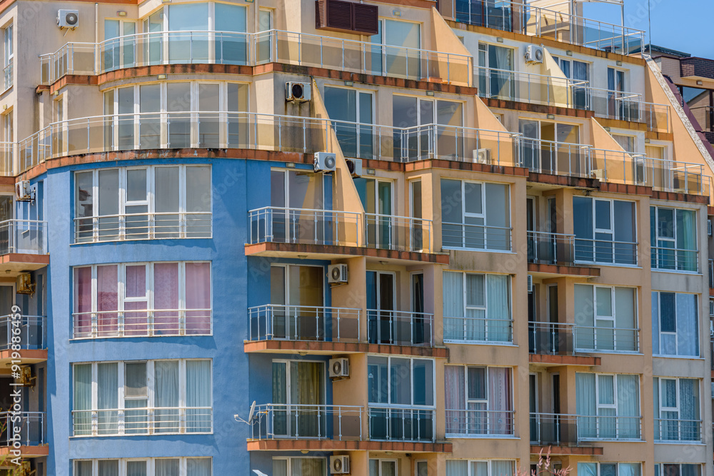 Modern residential building in a Sunny Beach, Bulgaria Modern residential building in a Sunny Beach, Bulgaria